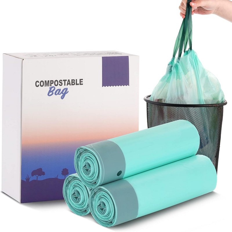 Compostable Trash Bags Drawstring Biodeg