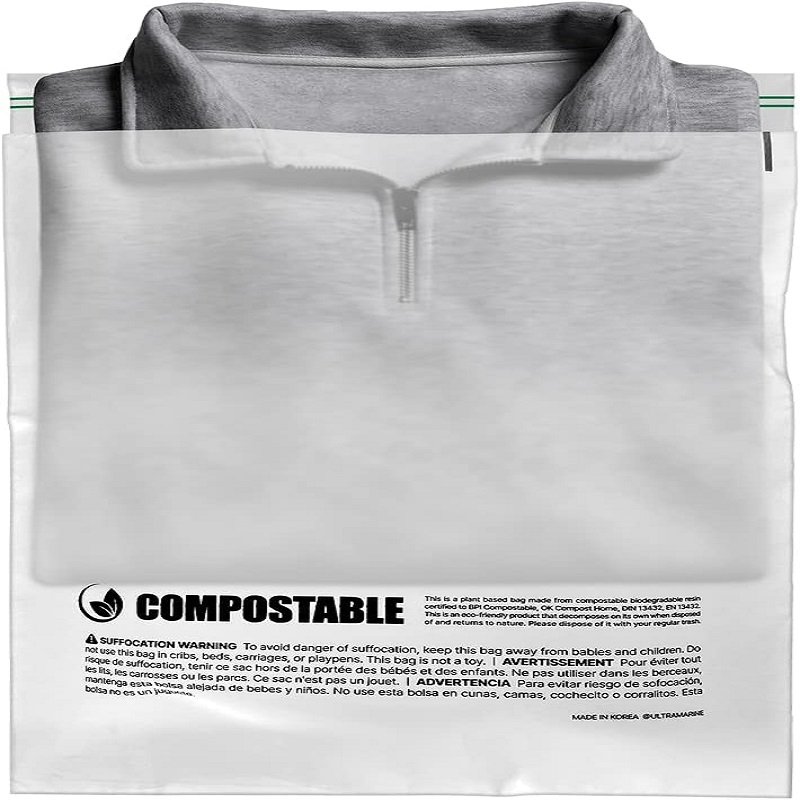 Biodegradable Self-Sealing Translucent Frosted Bags for Clothes Packaging Bags