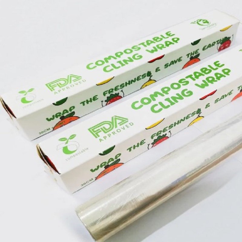 Biodegradable Food Packaging Polylactic Acid Corn Starch Transparent Eco Origin Cling Film Suppliers