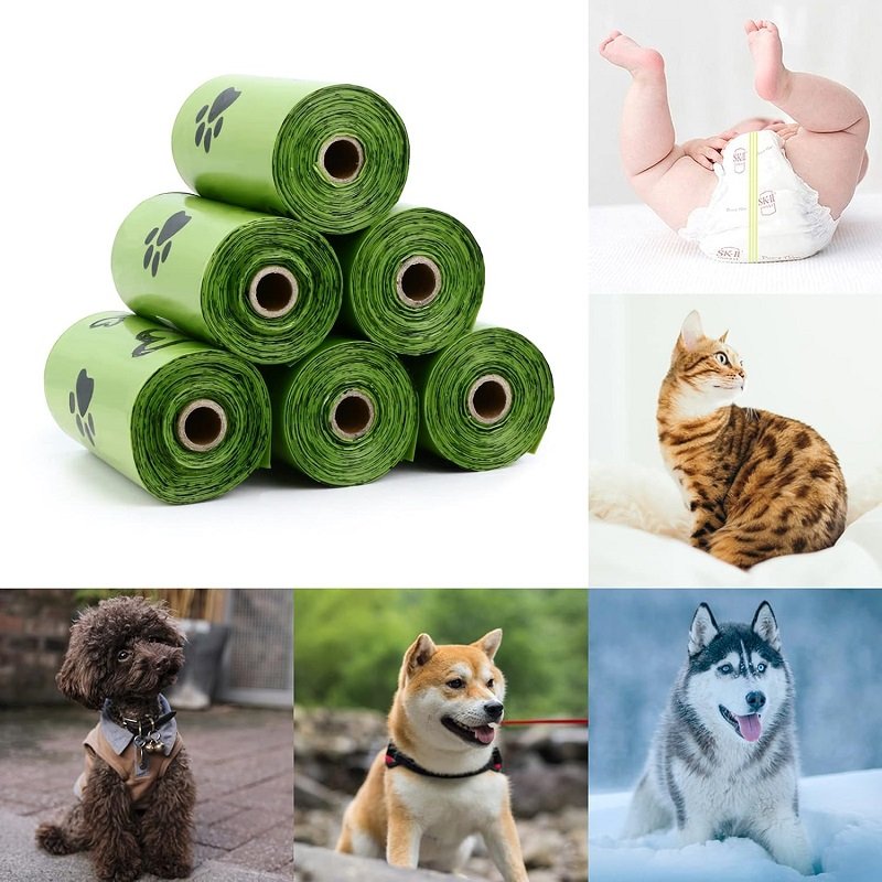  100% Biodegradable Dog Waste BagsEnvironmentally Friendly Leak Proof Pet Poop Bags