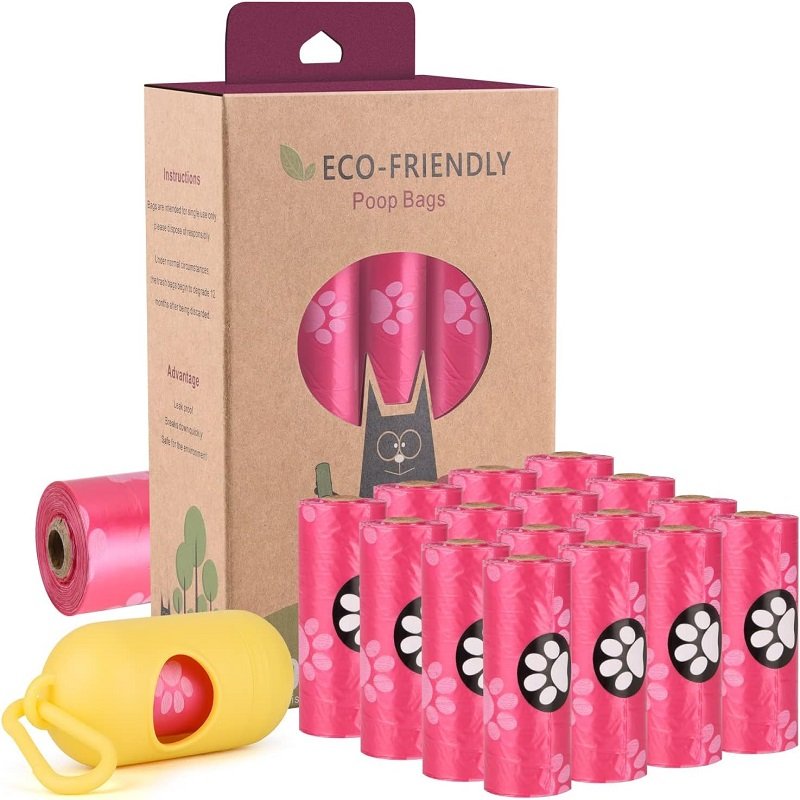  Biodegradable Dog Manure Bags with Stand - 240 Large Manure Bags - Corn Starch Blend Compostable Ba