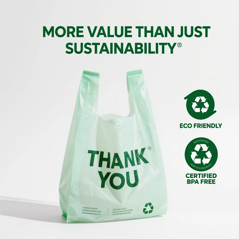 compostable and biodegradable pla+pbat eco friendly t shirt shopping bag compostable and biodegradable pla+pbat eco friendly t shirt shopping bag