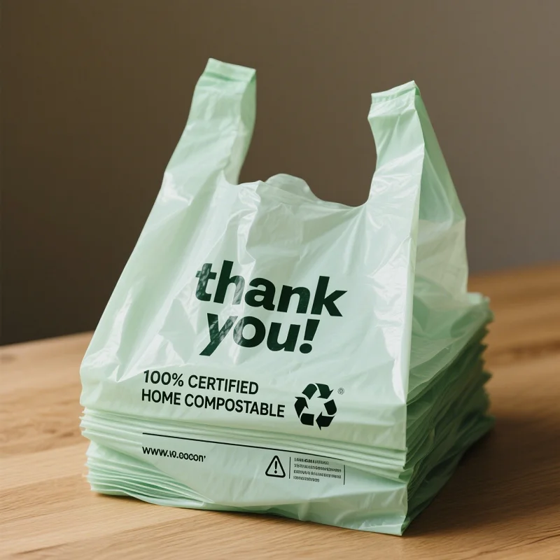 100% certified household compostable bag with carrying handle thank you bags ,shopping bags, retail t shirt bags 100% certified household compostable bag with carrying handle thank you bags ,shopping bags, retail t shirt bags