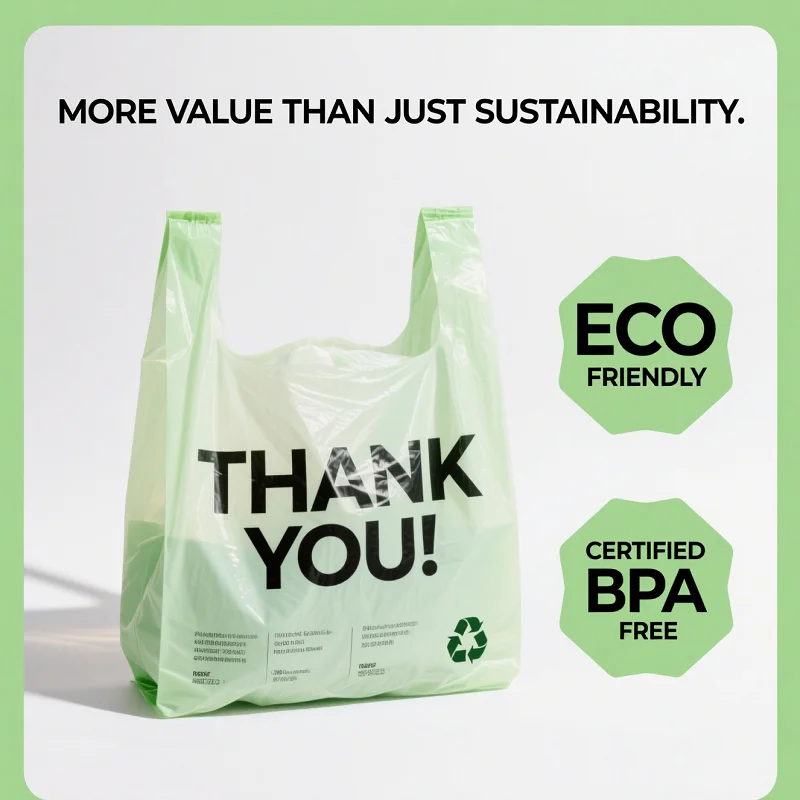 compostable and biodegradable pla+pbat eco friendly t shirt shopping bag compostable and biodegradable pla+pbat eco friendly t shirt shopping bag