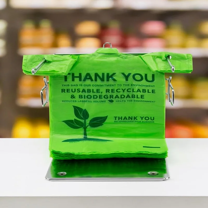 100% biodegradable thank you bag compostable, recyclable, eco friendly shopping t shirt bag 100% biodegradable thank you bag compostable, recyclable, eco friendly shopping t shirt bag
