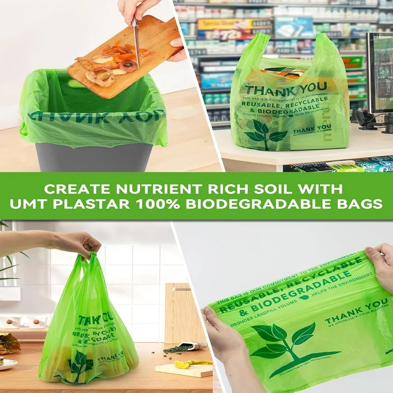 100% biodegradable thank you bag compostable, recyclable, eco friendly shopping t shirt bag 100% biodegradable thank you bag compostable, recyclable, eco friendly shopping t shirt bag